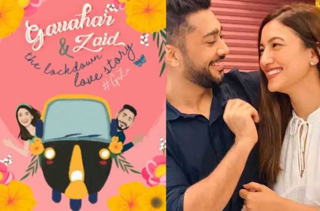 Gauahar Khan shares animated glimpse of lockdown love story with Zaid